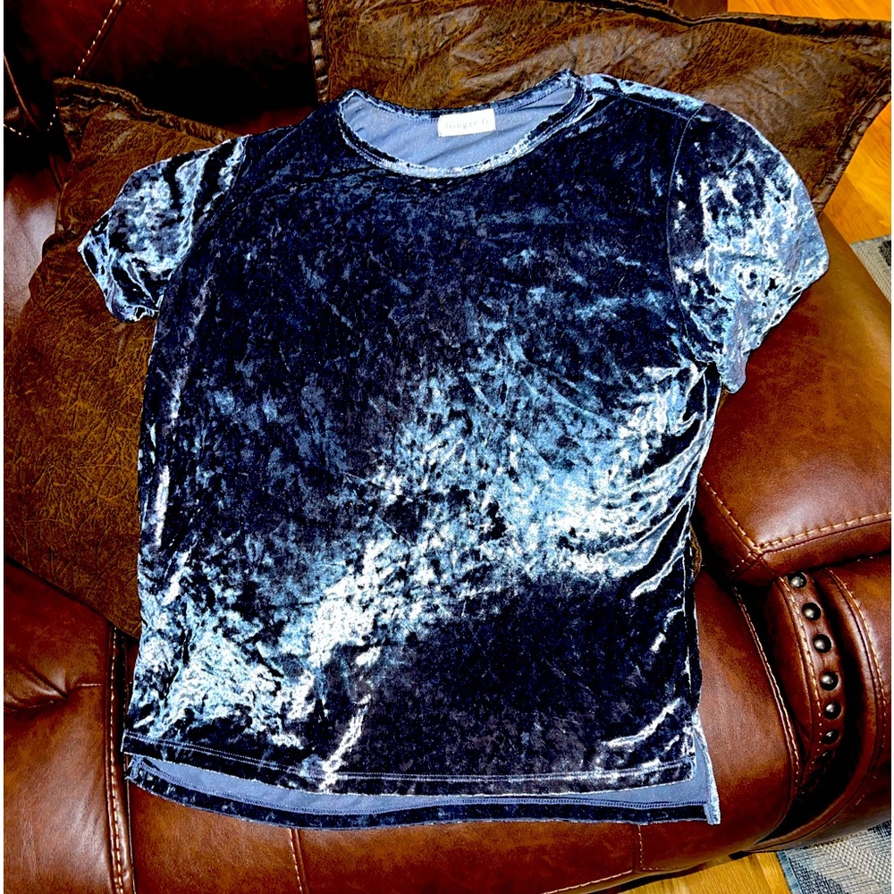 Blue velvet tshirt perfect for fall